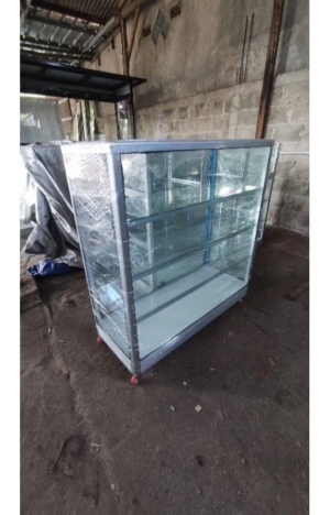 etalase alumunium untuk warung ukuran 1 meter