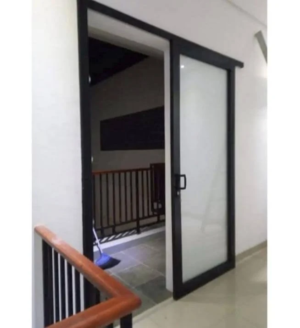 Home pintu sliding alumunium 70x210 aluminium kaca